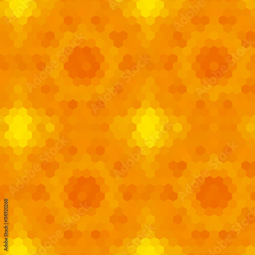 Flower low poly hexagon style vector mosaic background