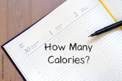 How many calories write on notebook