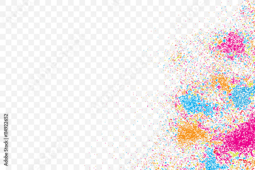 Abstract colorful confetti background. Isolated on transparent background. Holiday illustration.