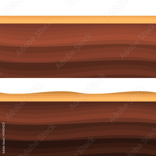 Underground layers of earth, seamless ground