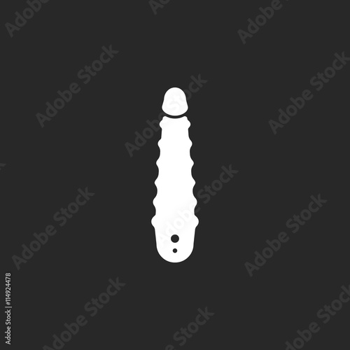 Vibrator dildo sex toy simple icon on background
