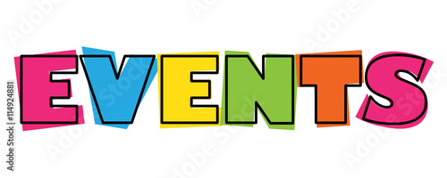 EVENTS Overlapping Vector Letters Icon