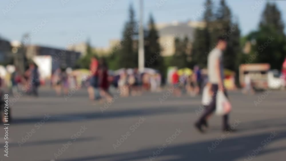 Anonymous People Walking On The Street Anonymous People Walking On The Street