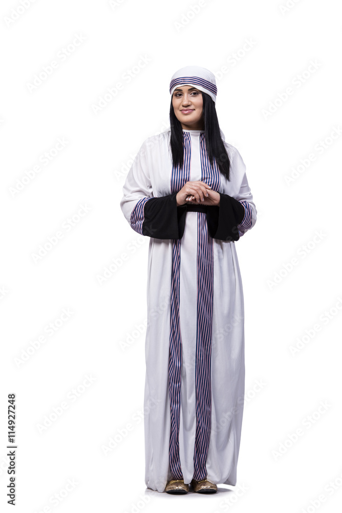 Arabian woman isolated on the white background Arabian woman isolated on the white background
