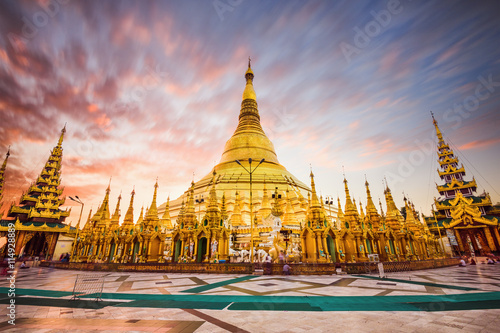 Fotografie, Obraz Shwedagon Pagoda of Myanmar