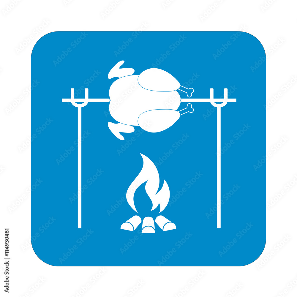 Grilled chicken icon. Vector illustration Grilled chicken icon. Vector illustration