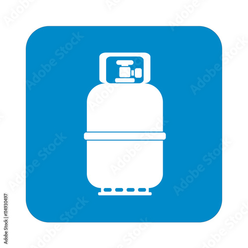 Camping gas bottle icon. Flat icon isolated. Vector illustration