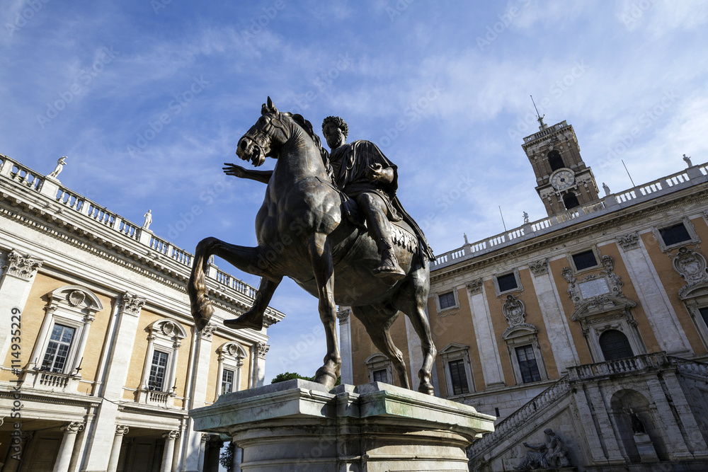 Roma: Statua di Marco Aurelio al Campidoglio