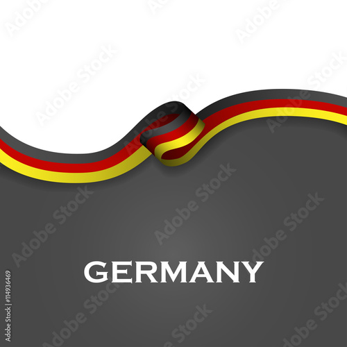 Germany sport style flag ribbon classic style. Vector Illustration