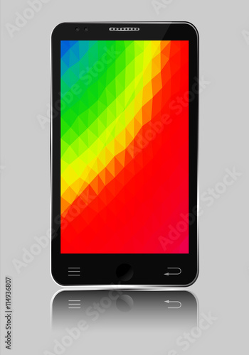 Mobile phone with color background