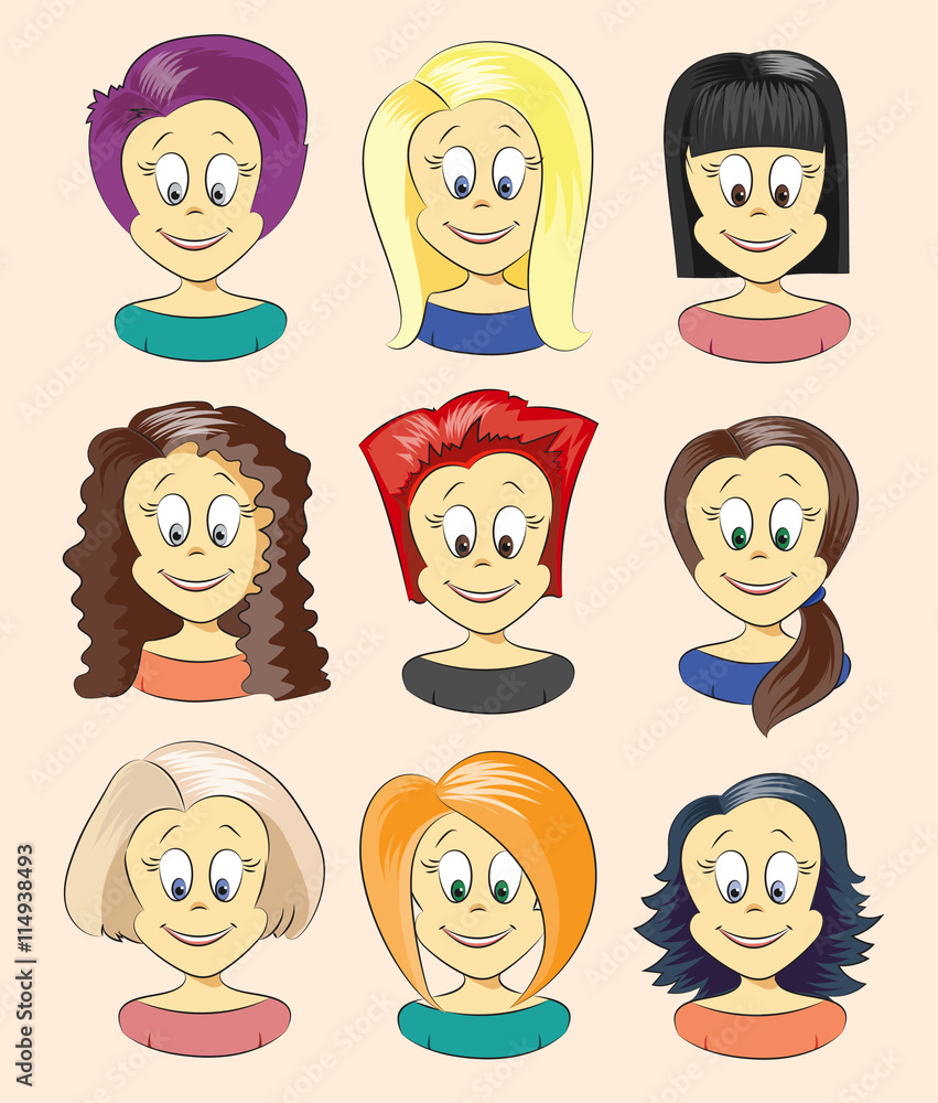 Fashion female avatars. Hairstyles Fashion female avatars. Hairstyles