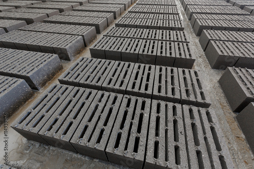 Stack of gray bricks