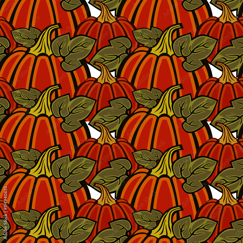 Seamless pattern with pumpkins. Vector clip art. Seamless pattern with pumpkins. Vector clip art.