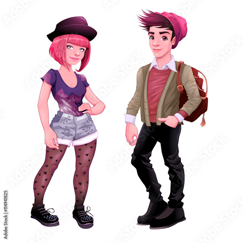 Fashion young characters