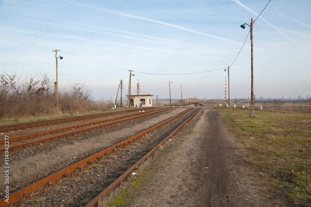 Railroad in rural area