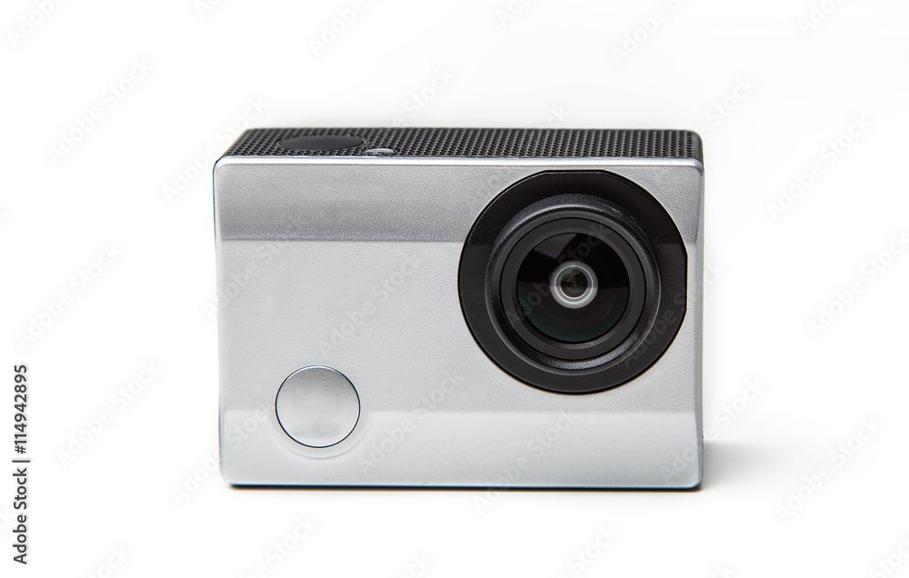 Camera Action Cam on a white background.