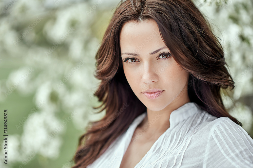 Beautiful woman face - close up