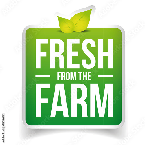 Fresh from the Farm label vector