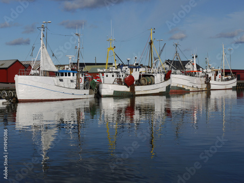 Fischerboote in Bua hamn, Westküste Schweden