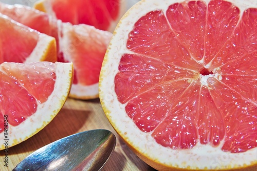 Ruby Red Grapefruit ready to eat and nutritious breakfast. 