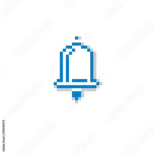 Vector pixel icon isolated,...