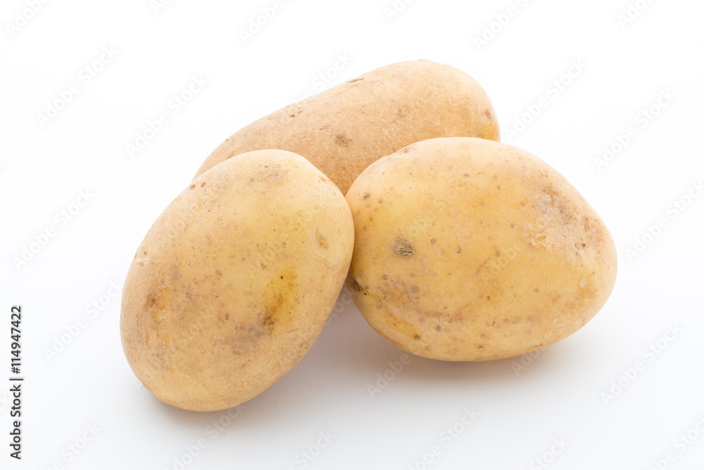 New potato isolated on white background. New potato isolated on white background.