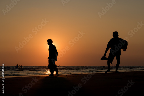 Beautiful sunset on the beach