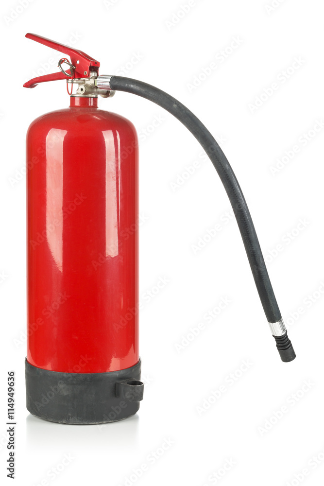 Naklejka premium Fire extinguisher on white