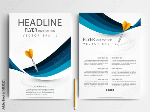 Abstract vector modern flyers brochure / annual report /design templates / stationery with white background in size a4