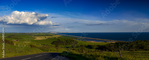 Dorset countryside overlooking Portland and the Fleet