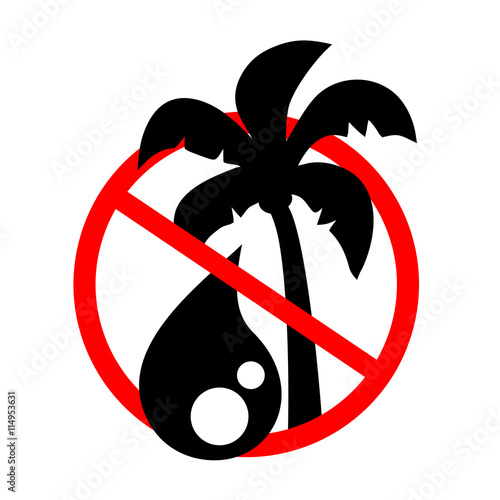 No palm oil sign