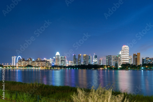 Fotografie Singapore city at night