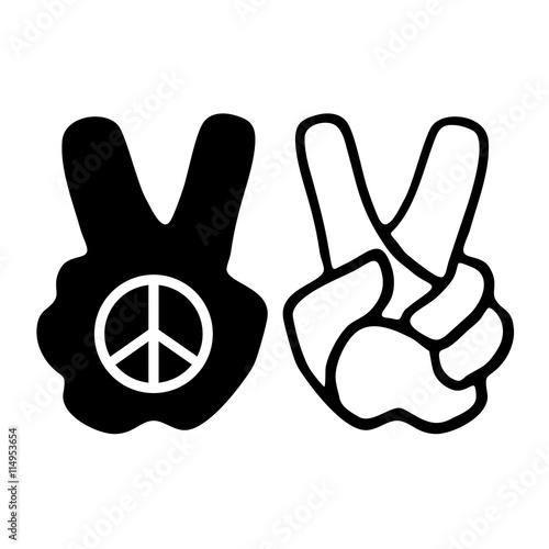 hand peace symbol