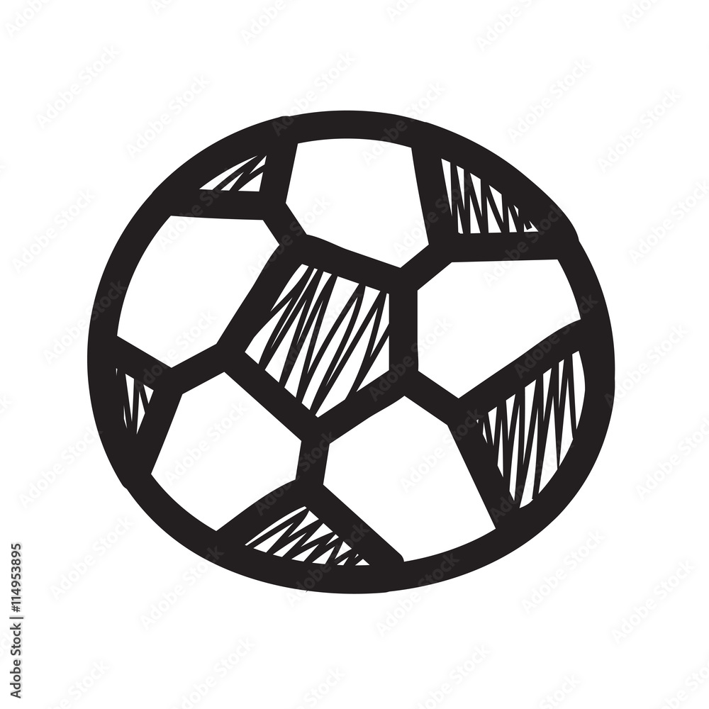 Hand draw football ball Hand draw football ball
