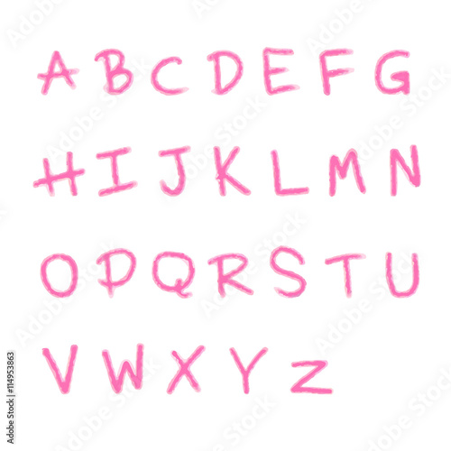 hand drawn alphabet