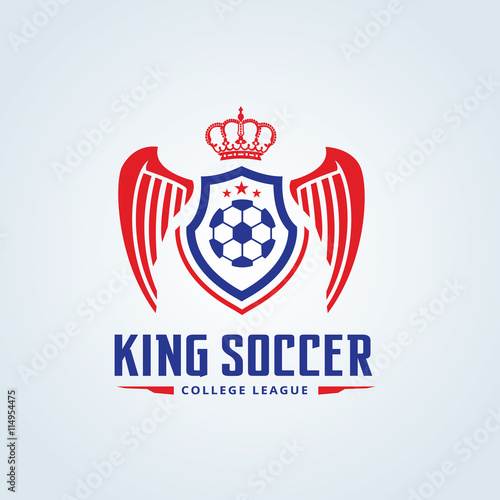 King soccer logo,football club logo.