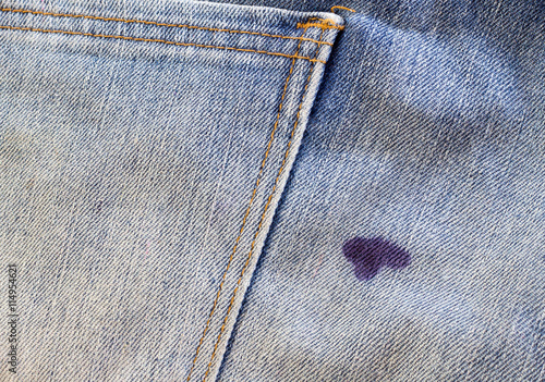 Ink stains on Jean