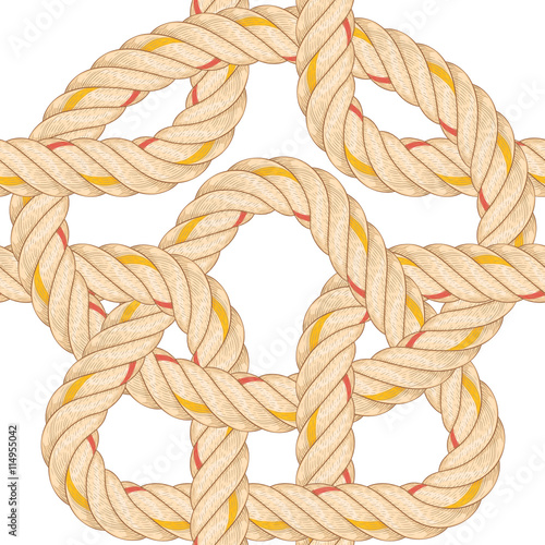 Seamless pattern with rope bending.
