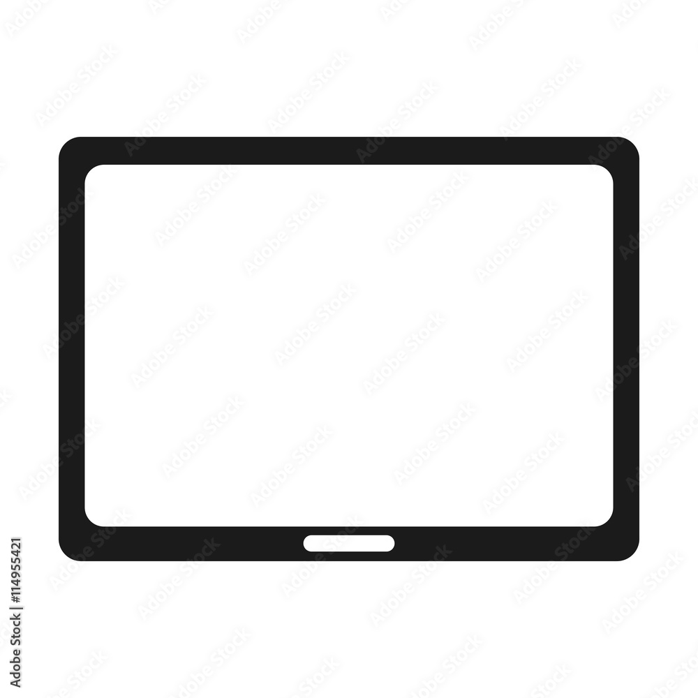 electronic device screen over isolated background, vector illustration 