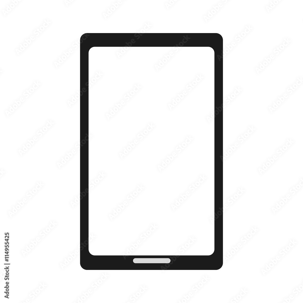 electronic device smartphone with white screen over isolated background, vector illustration electronic device smartphone with white screen over isolated background, vector illustration