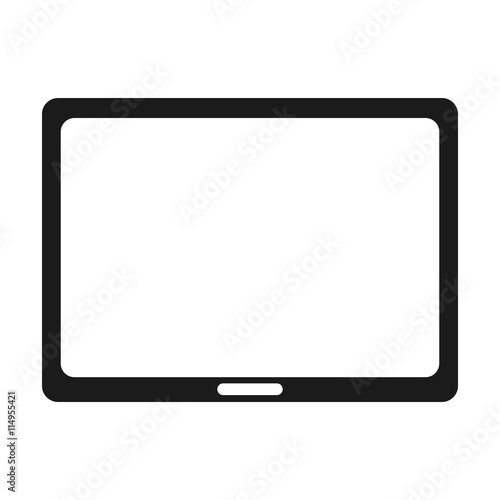 electronic device screen over isolated background, vector illustration 