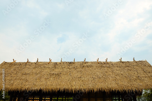 Canvas Print Tropical thatched roof
