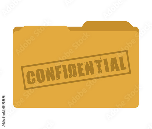 confidential folder isolated icon design