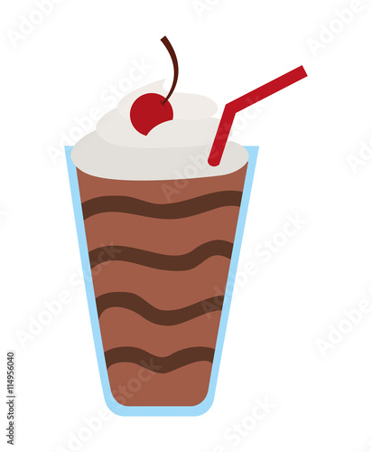 milk shake isolated icon design