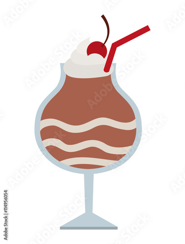 milk shake isolated icon design