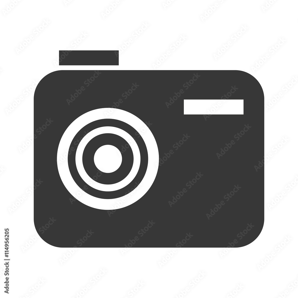 Photograpy or camera icon in white ans black colors, vector illustration. Photograpy or camera icon in white ans black colors, vector illustration.