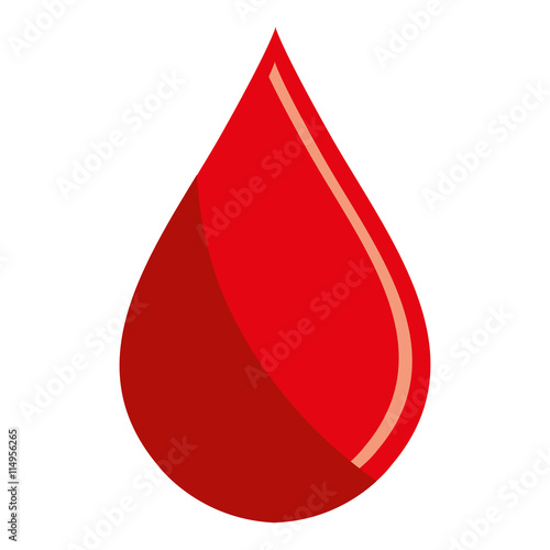 Blood drop icon, blood donation and transfusion theme design, vector illustration.