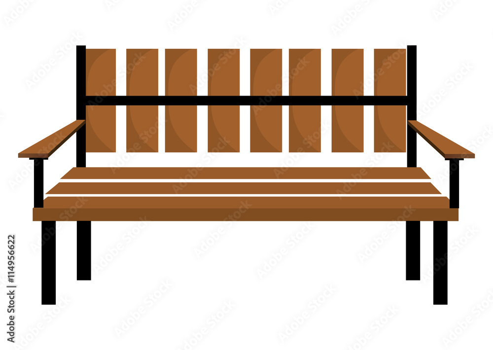 Bench or wooden chair icon design, vector illustration. Bench or wooden chair icon design, vector illustration.