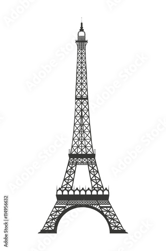 eiffel tower isolated icon design