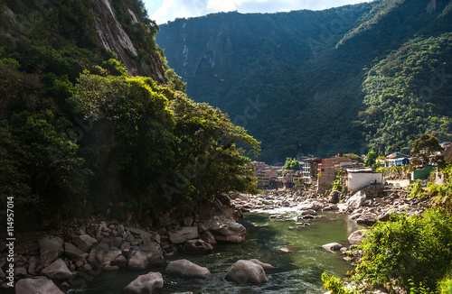 Aguas Calientes, the town at the foot of Machu Picchu photo